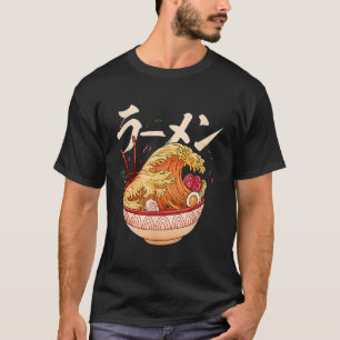 Camiseta Excelente Ramen Wave de Kanagawa Japonesa Noodles