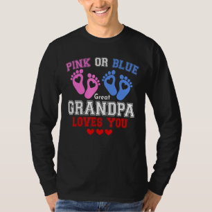 Camiseta Excelente Rosa Ou Azul Vovô Ama Sua Revelação De G