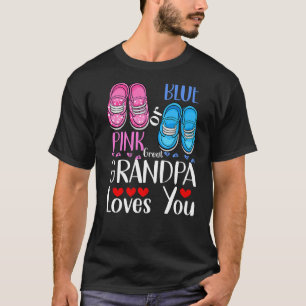 Camiseta Excelente Rosa Ou Azul Vovô Ama Sua Revelação De G