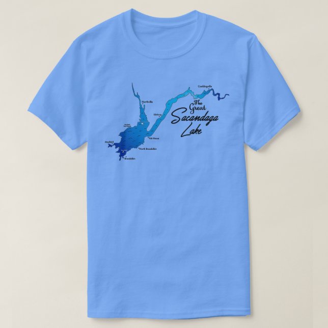 Camiseta Excelente Sacandaga Lago NY (Frente do Design)