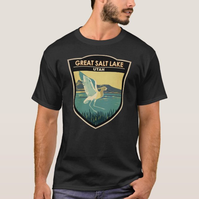 Camiseta Excelente Salt Lake American Avocet Viagem Art Vin (Frente)
