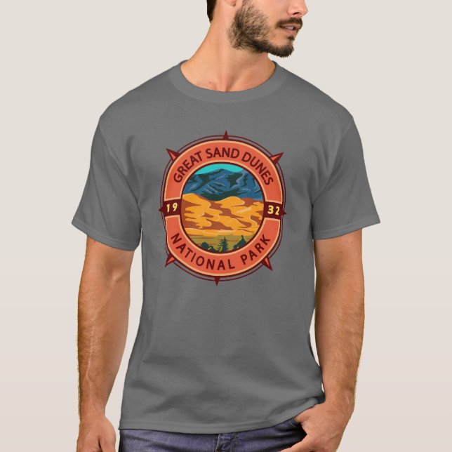 Camiseta Excelente Sand Dunes National Park Compass (Frente)