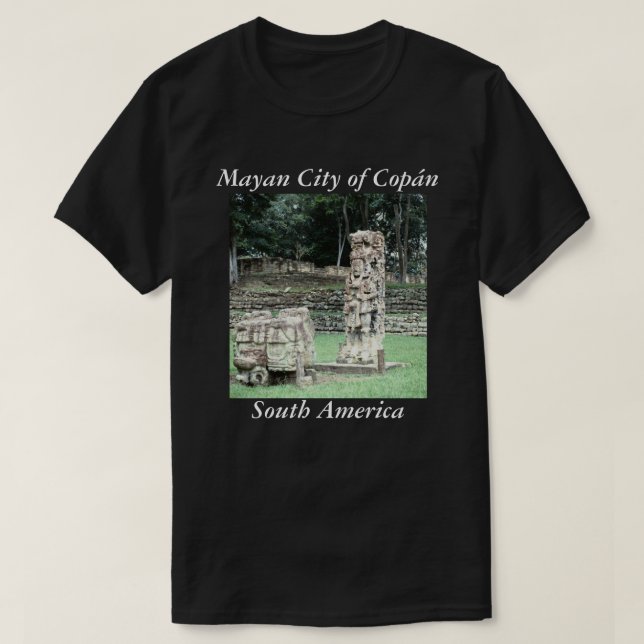Camiseta Excelente Sun Lord AD426 Mayan Ruins Antiga Foto (Frente do Design)