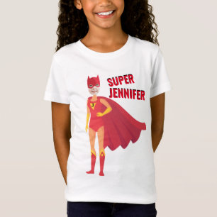 Camiseta Excelente Super-Herói Rapariga Aniversário Dotada