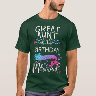 Camiseta Excelente Tia Do Aniversário Da Família Sereia
