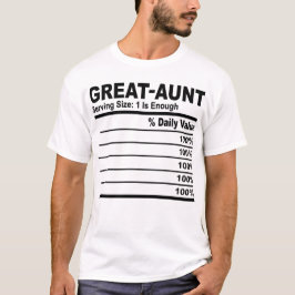 Camiseta Excelente Tia Nutrição Fatos Homens Personalizados