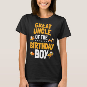 Camiseta Excelente Tio Da Construção Do Garoto De Aniversár