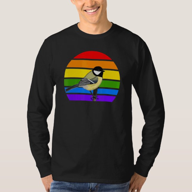 Camiseta Excelente Titmouse Rainbow Bird Birdwatcher (Frente)