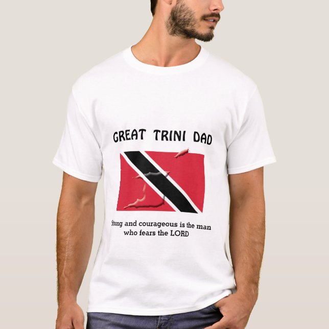 Camiseta EXCELENTE TRINI Forte PAI Personalizado Corajoso (Frente)