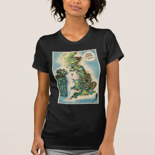 Camiseta Excelente Vintage — Mapa de Recursos da Grã-Bretan