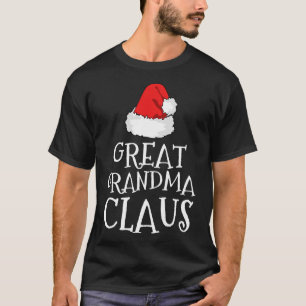 Camiseta Excelente Vovó Claus Homenagem à Família Chapéu de