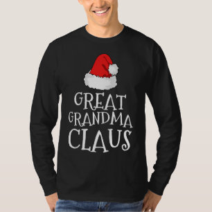 Camiseta Excelente Vovó Claus Homenagem à Família Chapéu de