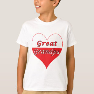 Camiseta Excelente Vovô Coração Polonês