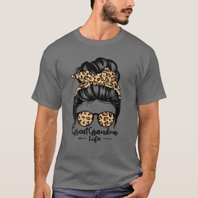 Camiseta Excelente Vovó Vida Mensageira Cabelo Arroado Leop (Frente)