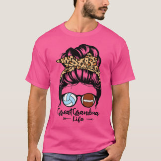 Camiseta Excelente Vovó Vida Mensagem Bun Hair Engraçado Fu