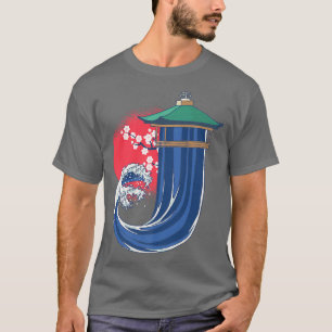 Camiseta Excelente Wave de Kanagawa - Letra J Japão Cherry