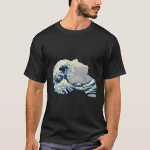 Camiseta Excelente Wave Hokusai Encontra Fibonacci Na Minha