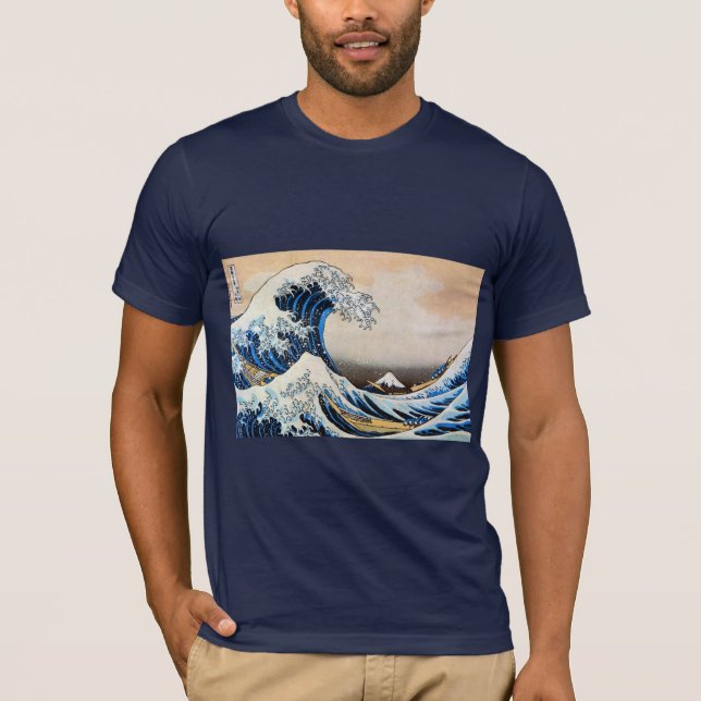 Camiseta Excelente Wave, Hokusai, Ukiyo-e (Frente)