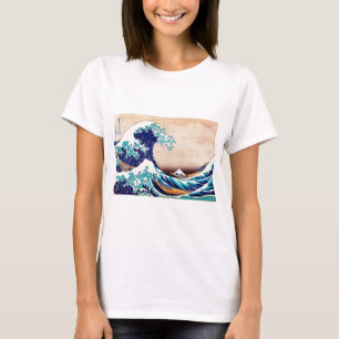 Camiseta Excelente Wave Off Kanagawa Japonês Woodblock Impr