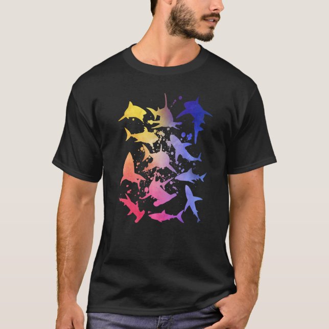 Camiseta Excelente White Sharks Hammerhead Shark Vintage Gr (Frente)
