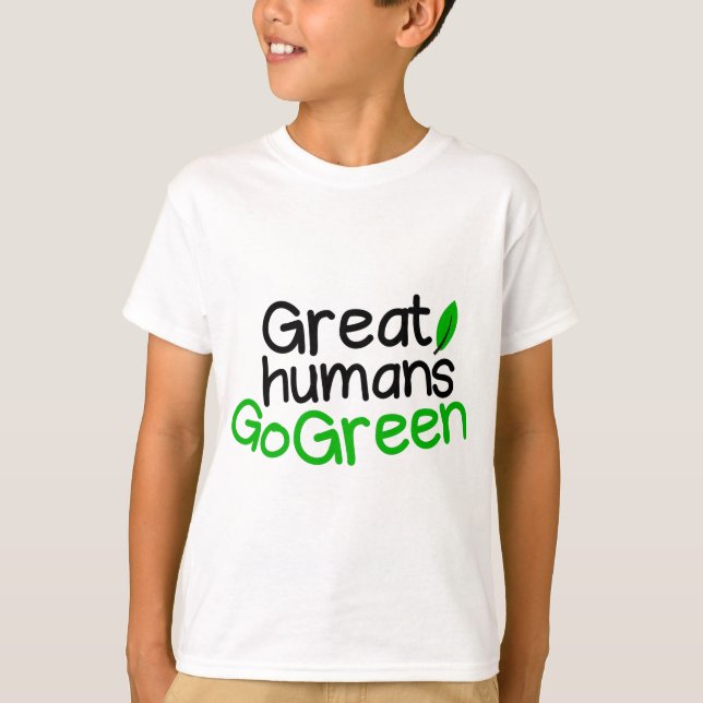 Camiseta excelentes humanos ficam verdes (Frente)
