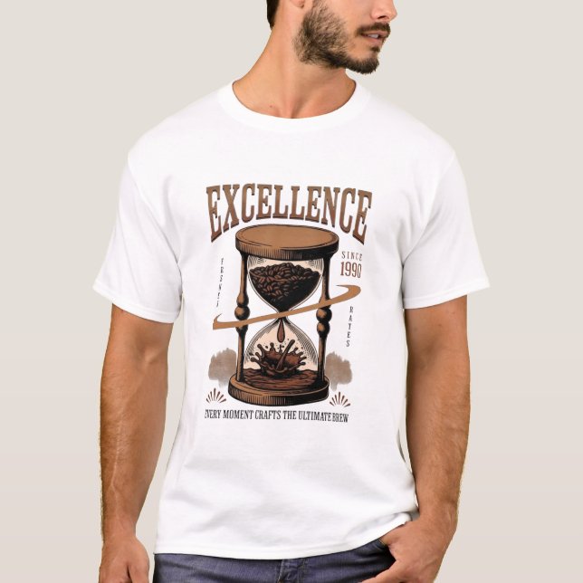 Camiseta Excellence Coffee Vintage Hourglass T-Shirt – Prem (Frente)