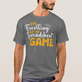 Camiseta Excelling em Minha Conta Engraçada do Jogo Spreads