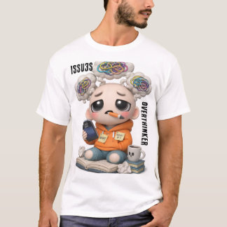 Camiseta excessivamente pensativo