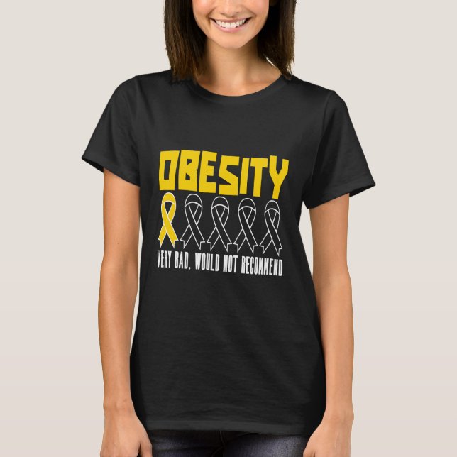 Camiseta Excesso De Peso Gordo Obeso Sensibilização Para A  (Frente)