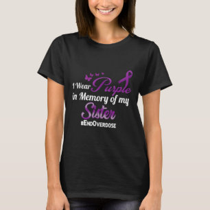 Camiseta Excesso De Sobredosagem Eu Visto Roxo Para Minha I