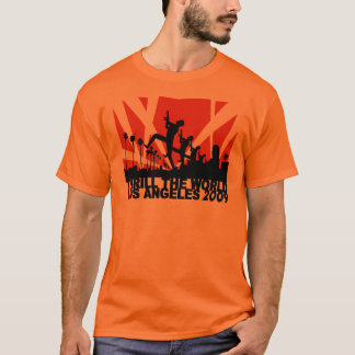 Camiseta Excite a laranja 2009 do ~ de Los Angeles do mundo