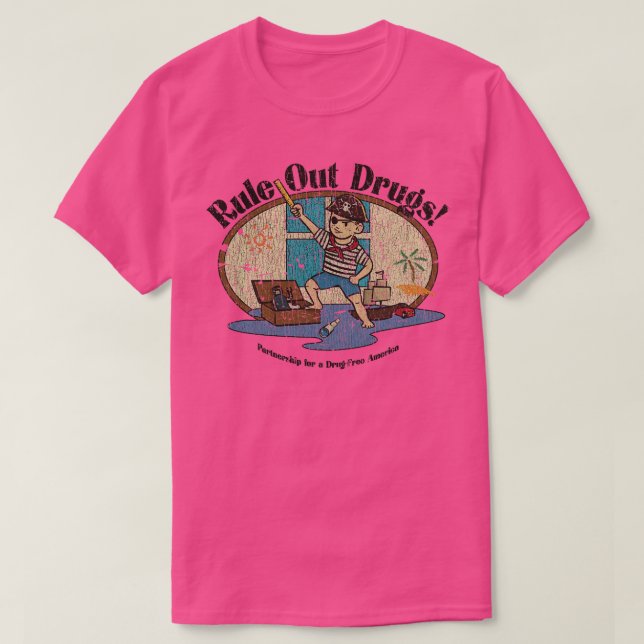 Camiseta Exclusão de Drogas 1986 (Frente do Design)
