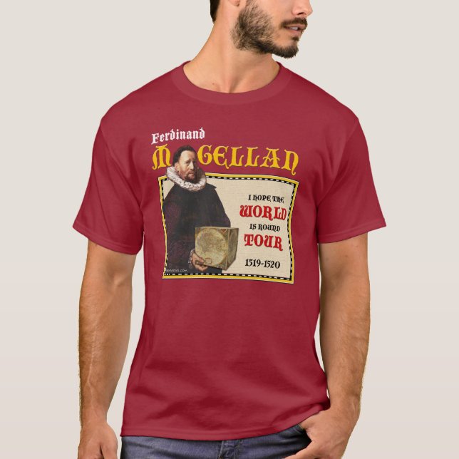 Camiseta Excursão 1519 do mundo de Magellan (a parte (Frente)