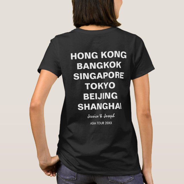 Camiseta Excursão cidade do costume de Hong Kong de Ásia, (Verso)