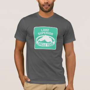 Camiseta Excursão do círculo do Lago Superior, sinal de