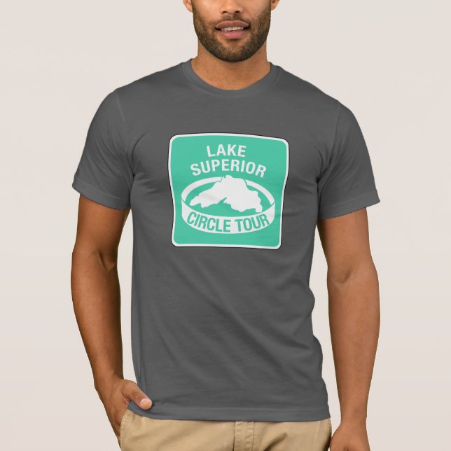 Camiseta Excursão do círculo do Lago Superior, sinal de (Frente)