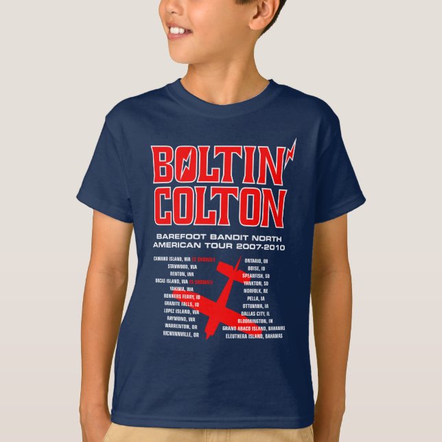Camiseta Excursão do mundo de Boltin Colton (vermelha) (Frente)