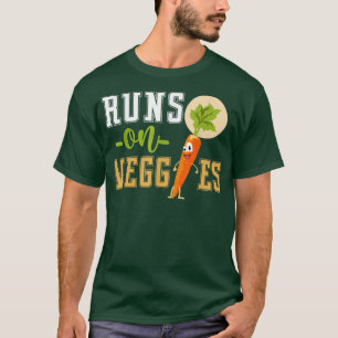 Camiseta Executa Em Veggies Vegetais Baseados Em Plantas De
