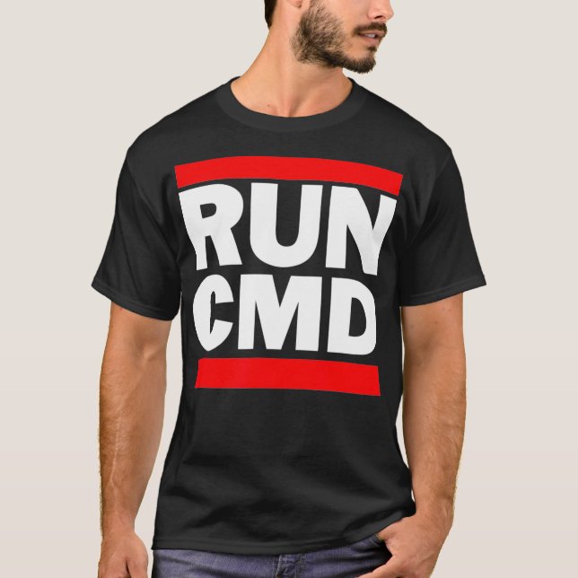 Camiseta Executado - CMD Funny Command Prompt Programmer (Frente)