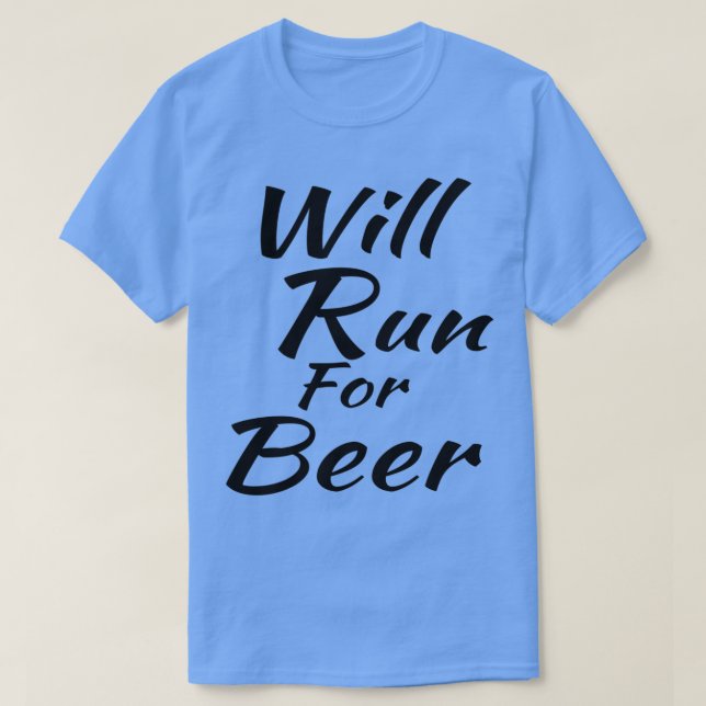 Camiseta EXECUTANDO ATLETE será executado para cerveja (Frente do Design)