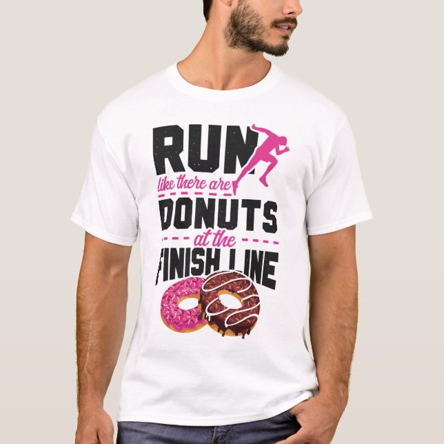 Camiseta Executando Corrida Como Se Houvesse Rosquinhas No (Frente)