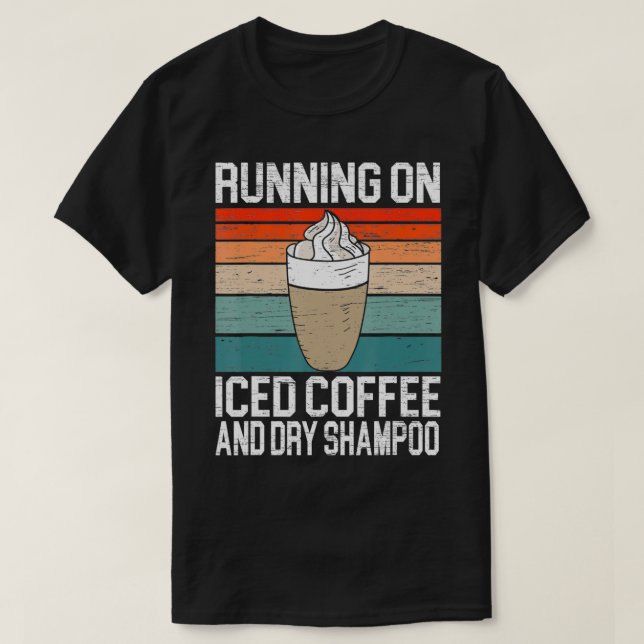 Camiseta Executando Em Café Forçado E Anúncio De Cafeína Sh (Frente do Design)