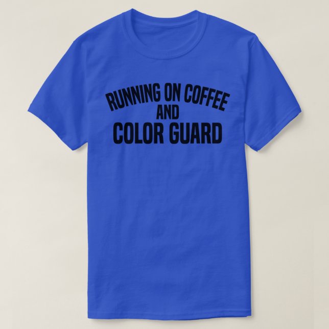 Camiseta Executando em Guarda de Café e Cores (Frente do Design)