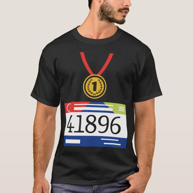 Camiseta Executando Figurino de Halloween de Corrida Runner (Frente)
