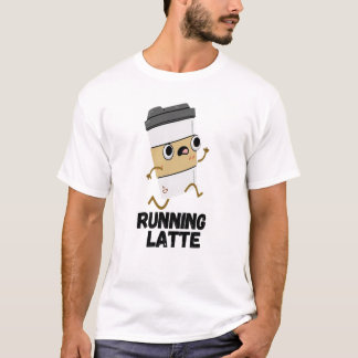 Camiseta Executando O Café Engraçado Latte
