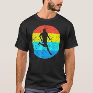 Camiseta Executando o Círculo de Estilo do Vintage Runner R