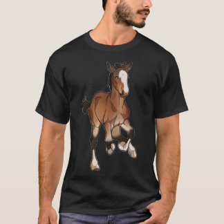 Camiseta Executando o Clydesdale Foal