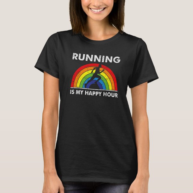 Camiseta Executando Orgulho gay LGBTQ Sinalizador Cores do  (Frente)