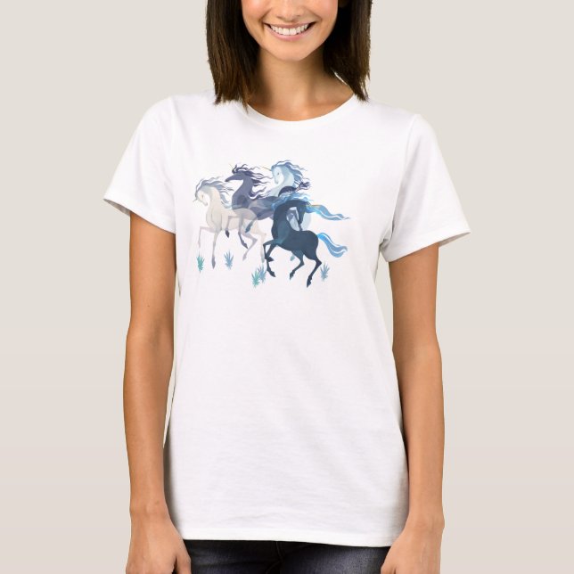 Camiseta Executando Unicorns elegante no topo (Frente)