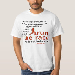 Camiseta Executar a t-shirt Race Hebrews 12:1